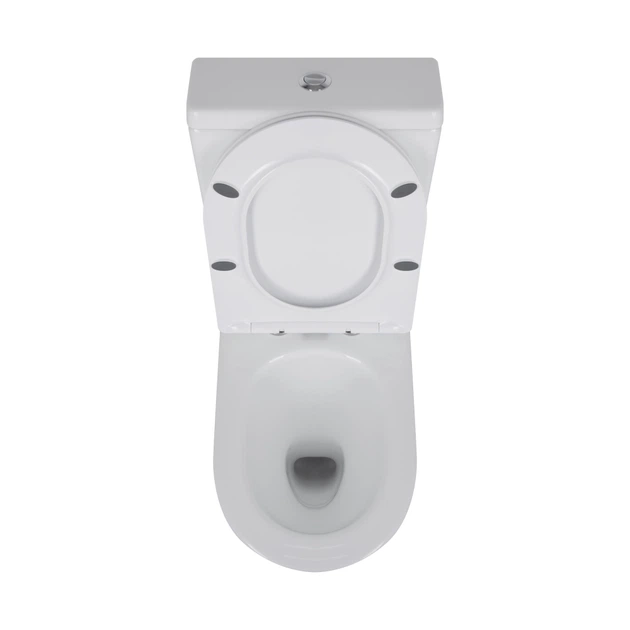 Унитаз компакт Mixxus Bevel-0403-T3 640x360 овальный, с сиденьем, белый (MI6712) - изображение 6