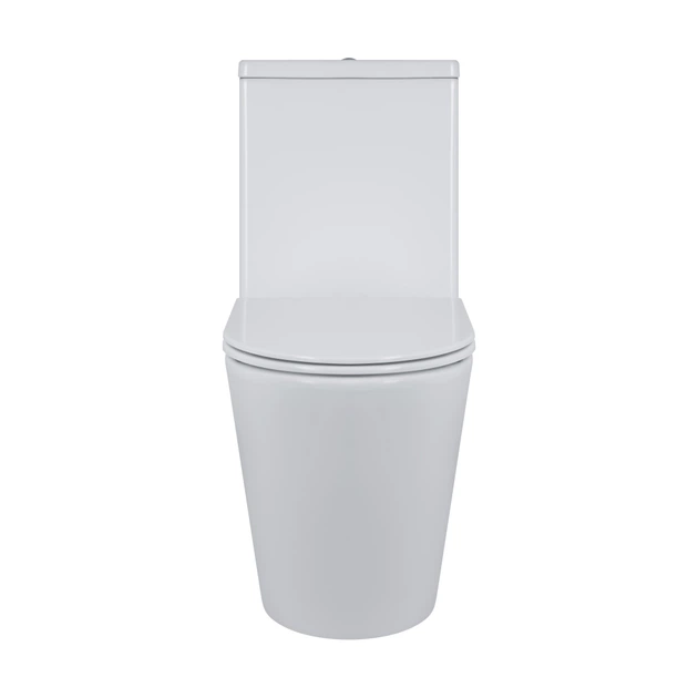 Унитаз компакт Mixxus Bevel-0403-T3 640x360 овальный, с сиденьем, белый (MI6712) - изображение 2