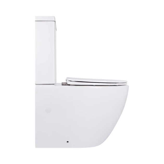 Унитаз компакт Mixxus Ellipse-0403-T3 640x360 овальный, с сиденьем, белый (MI6711) - изображение 3