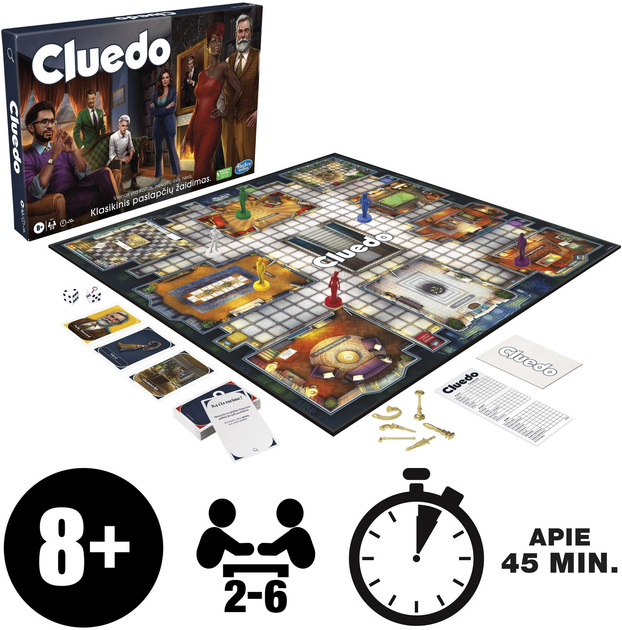 Gra planszowa Hasbro Cluedo (wersja litewska) (5010996278449) - obraz 3