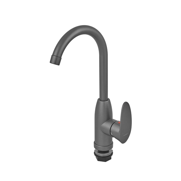 Смеситель для кухни Plamix CEZAR-011-B SET Graphite с подводкой (PM0695) - изображение 6
