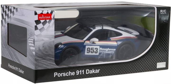 Auto zdalnie sterowane Rastar Sportowy samochodzik Porsche 911 Dakar Performance 1:14 (6930751324404) - obraz 1