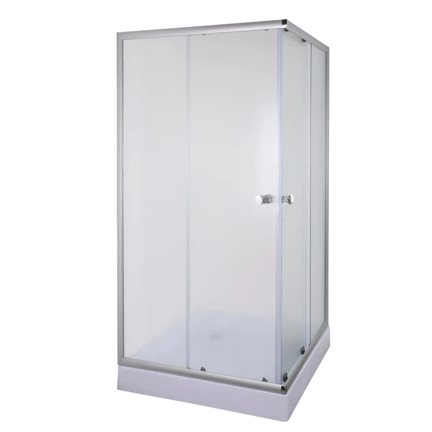 Душова кабіна з низьким піддоном Mixxus CUBIC SCT01-90x90x195-FB CHROME матове скло 4мм (MI6903) - зображення 9