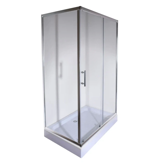 Душевая кабина с низким поддоном Mixxus HARD SCT01-100x90x198-TR CHROME прозрачное стекло 5мм (MI6909) - изображение 7