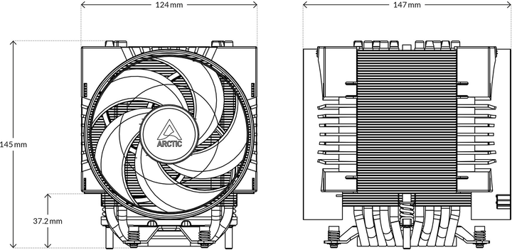 Chłodzenie Arctic Freezer 4U-M Ampere (4895265000010) - obraz 6