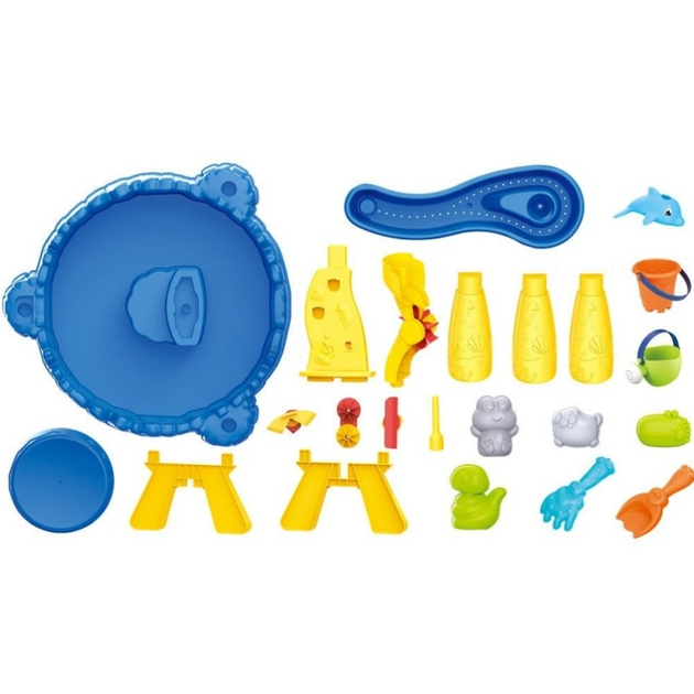 Stolik wodny Woopie XL z krzesełkiem 2 w 1 piaskownica delfinek 12 elementów 53705 (5906280653705) - obraz 3