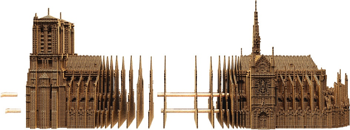 3D пазл картонний Cartonic Собор Нотр-Дам-де-Парі CARTNOTRE (4820191134102) - зображення 4