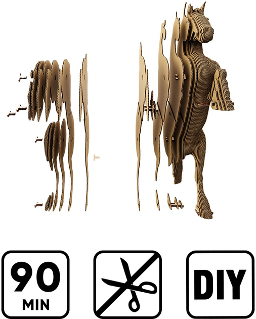 3D пазл картонний Cartonic Кінь CARTHORSE (4820191134676) - зображення 6