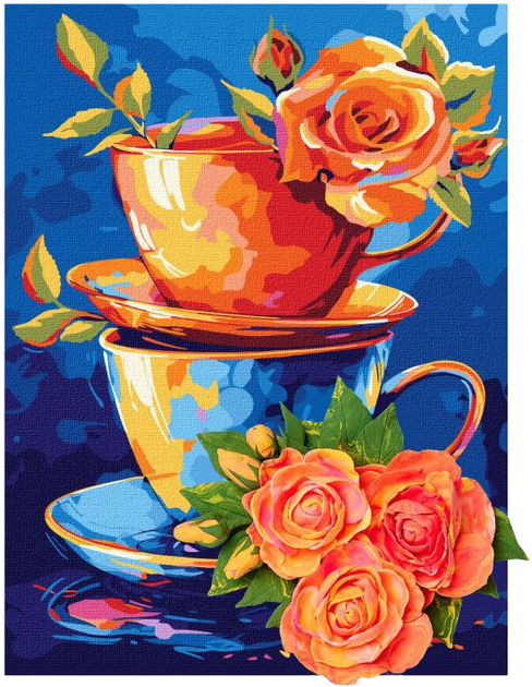 Набір для розпису та ліплення Ідейка Таємниця чаювання 30х40 см KHO8359 (4820199479090) - зображення 1