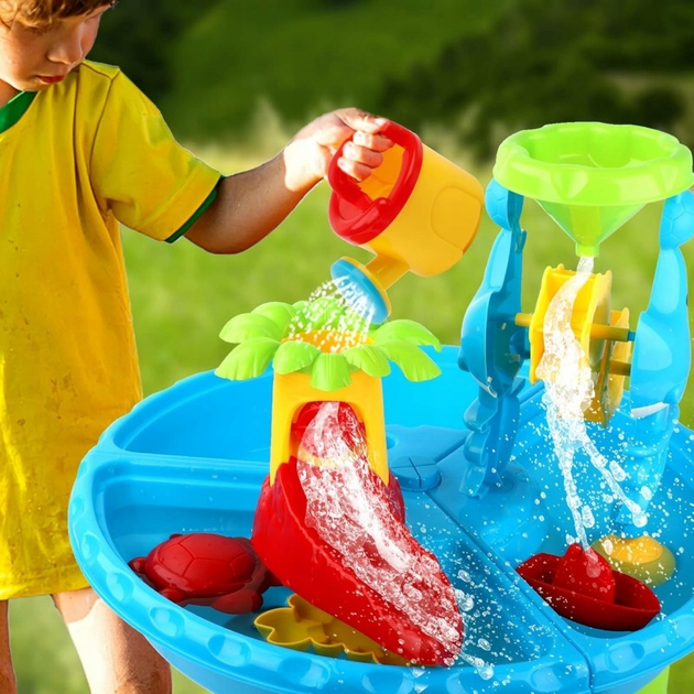 Stolik wodny Woopie 2w1 Piaskownica z Krzesełkiem Aquapark Delfin 55686 (5906280655686) - obraz 6