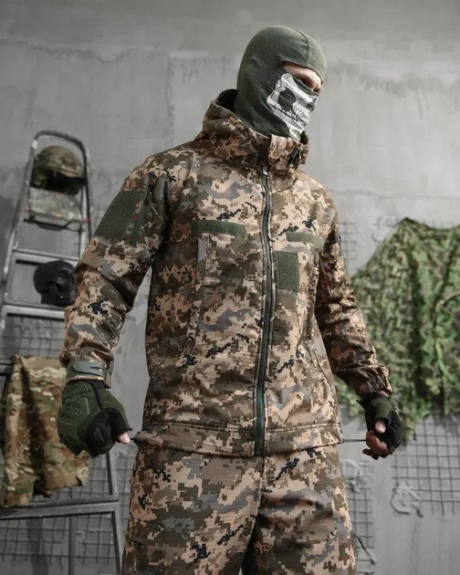 Тактический костюм Softshell пиксель 48 - изображение 5
