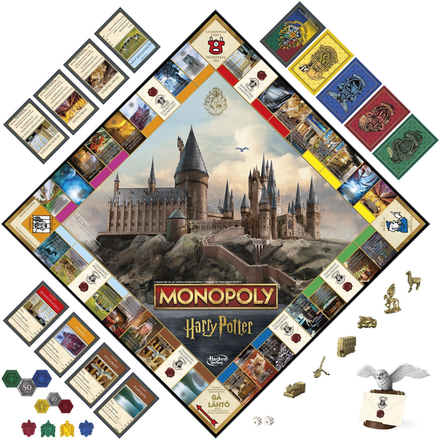 Настільна гра Hasbro Monopoly Harry Potter (версія фінська та шведська) (5010996264350) - зображення 7