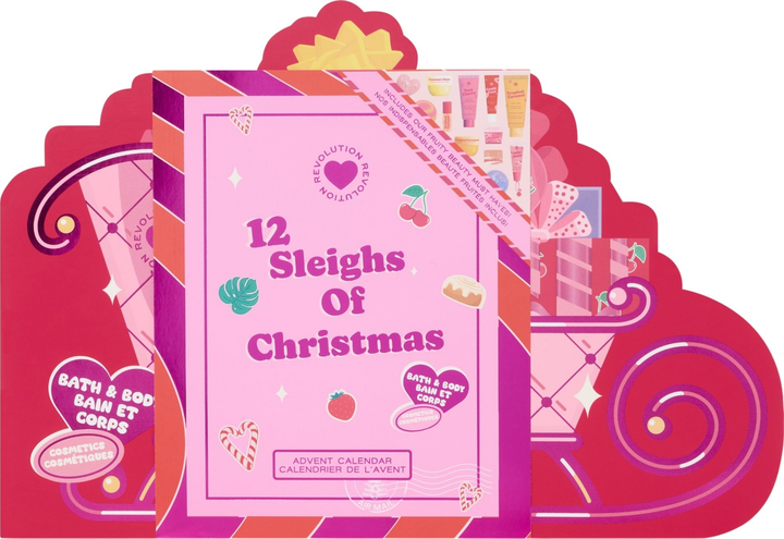 Kalendarz adwentowy Makeup Revolution I Heart Revolution 12 Sleighs Of Christmas 12 szt (5057566872799) - obraz 2