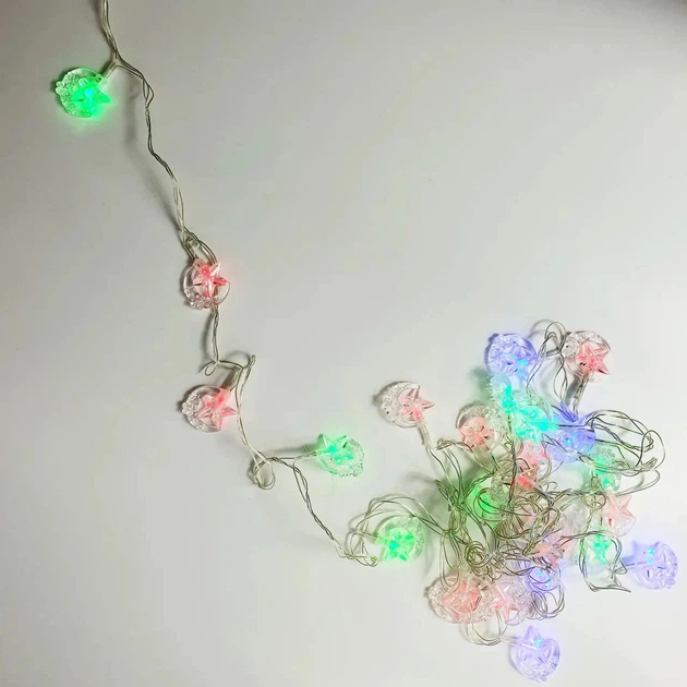 Гирлянда диодная нить "Звездное небо" 28 LED 4.8 м, разноцветные от сети(7G-F-7112) - изображение 6