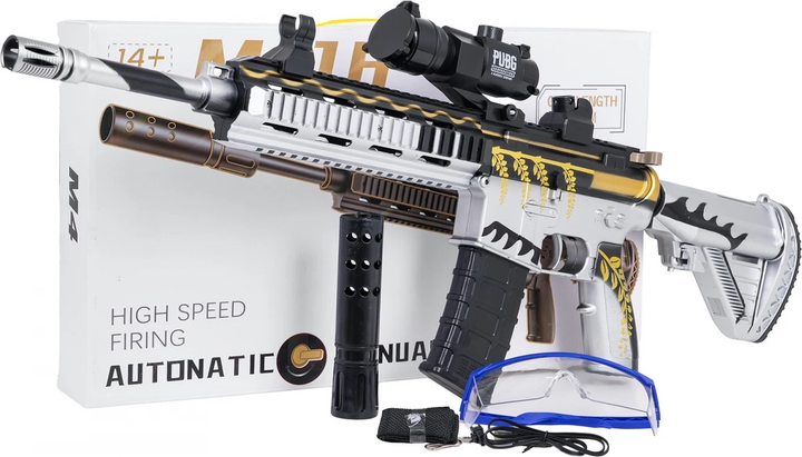 Karabin M416 na kulki wodne z akcesoriami Szary ZMI.G840-9 (5903864974478) - obraz 6