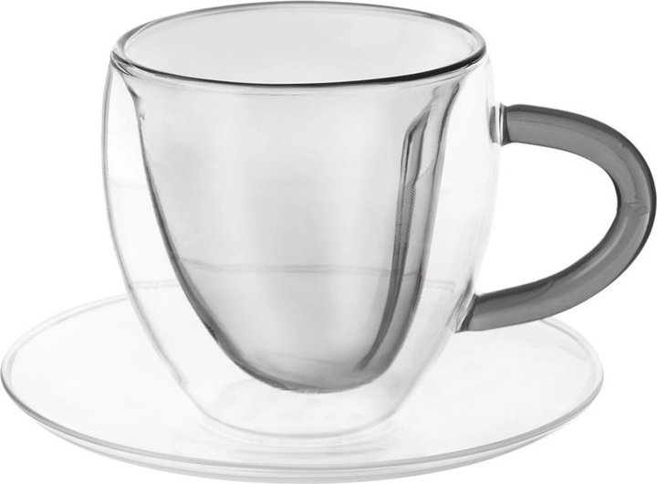 Zestaw filiżanek Orion Double z podwójną ścianką ze spodkiami 160 ml 2 szt (8592381192563) - obraz 5