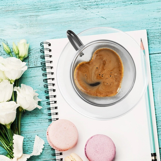 Zestaw filiżanek Orion Double z podwójną ścianką ze spodkiami 160 ml 2 szt (8592381192563) - obraz 6