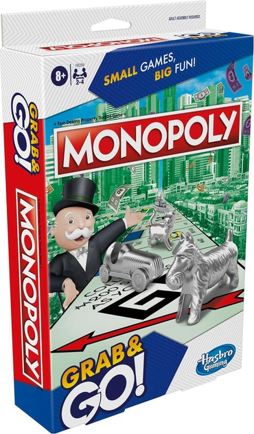 Настільна гра Hasbro Grab and Go Monopoly (англійська версія) (5010996164285) - зображення 3