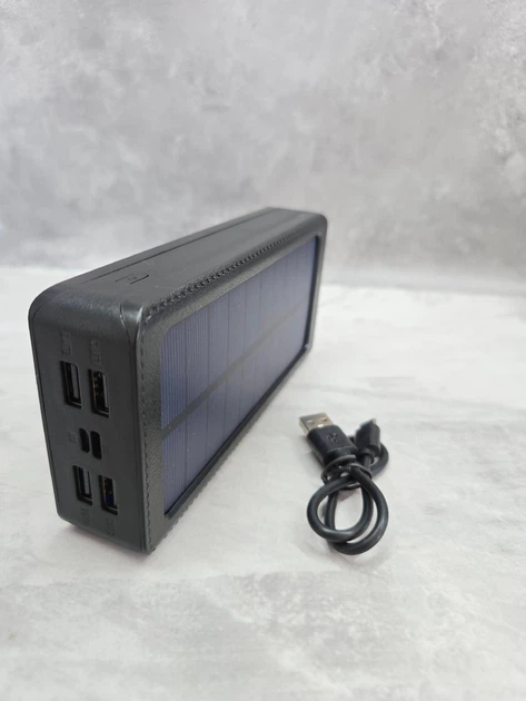 Power Bank Solar 30000 mAh павербанк + фонарик с солнечной панелью