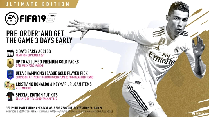 Ea Sports Fifa 19 Ultimate Edition Ps4 Amazon Fifa 19 Ps4 Shop