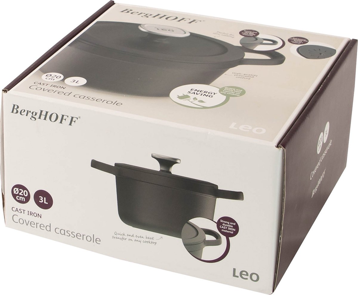 Garnek BergHOFF Leo Graphite żeliwny 3 l (5413821377681) - obraz 2