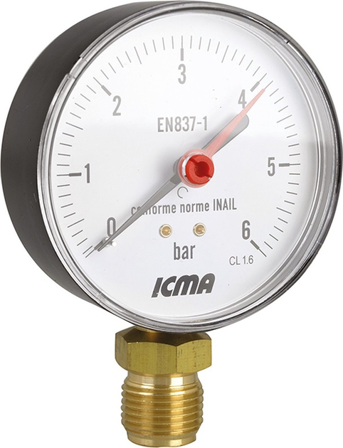 Manometr Icma 1/2 6 bar (91255AD06) - obraz 1