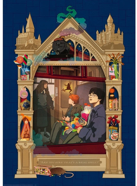 Puzzle Ravensburger Harry Potter Pociąg do Hogwartu 1000 elementów 12000500 (4005555005001) - obraz 2