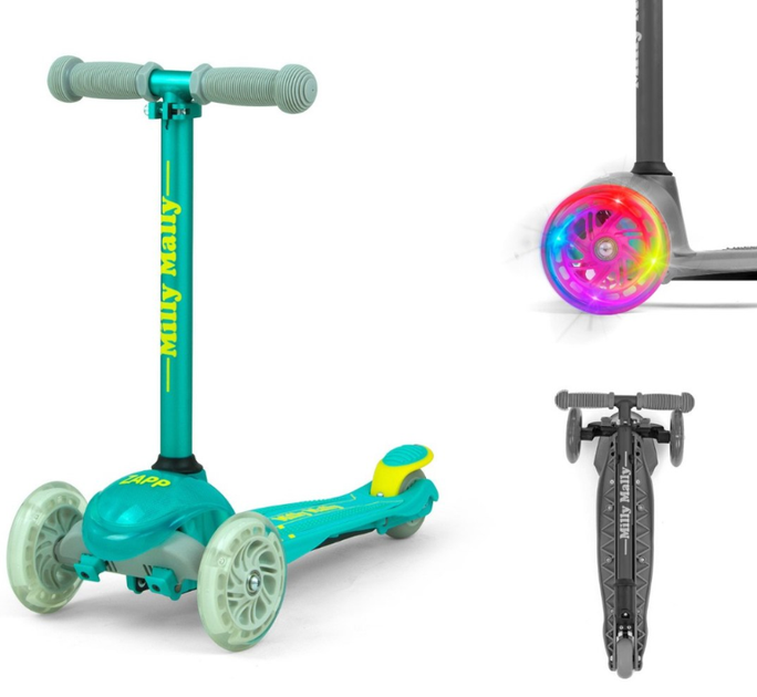 Самокат дитячий Milly Mally 2629 Zapp Scooter М'ятний (5901761124774) - зображення 4