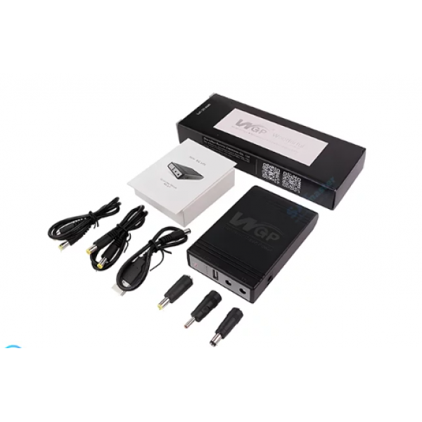 Безперебійник для роутера, GPON, 5в/9в/12в. ДБЖ. Mini UPS, Powerbank на 10400mAh в комплекті з адаптером 12 V та набір перехідників. - зображення 3