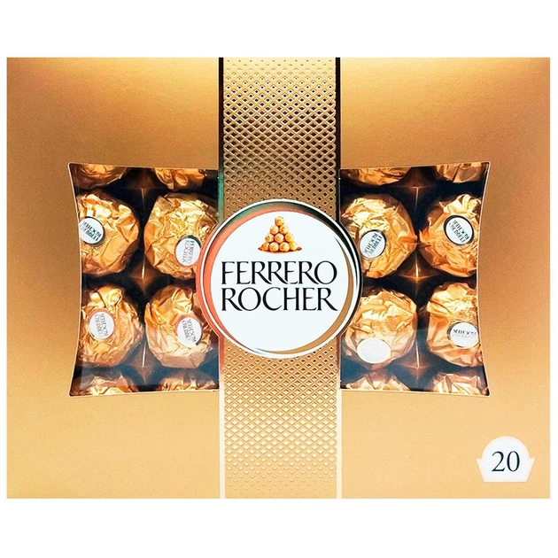 Цукерки Ferrero Rocher 250 г - Фото 1 Цукерки Ferrero Rocher 250 г - зображення 1