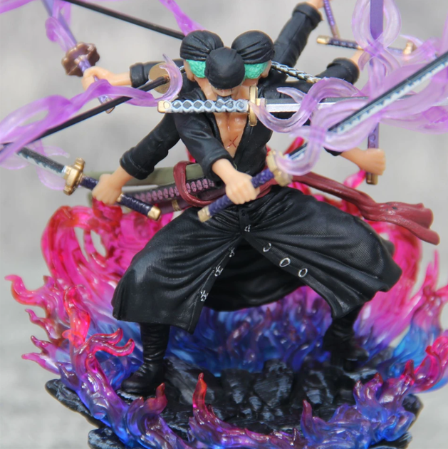 Аниме фигурка Ророноа Зоро 14 см, One Piece, демон Ашура, Коллекционная статуэтка 9 мечевий стиль с эффектом пламени (GS920) - Фото 8 Аниме фигурка Ророноа Зоро 14 см, One Piece, демон Ашура, Коллекционная статуэтка 9 мечевий стиль с эффектом пламени (GS920) - изображение 8