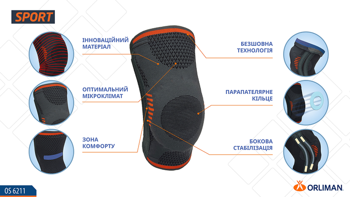 Ортез полужесткий Orliman OS 6211 (Размер: 2) - изображение 3