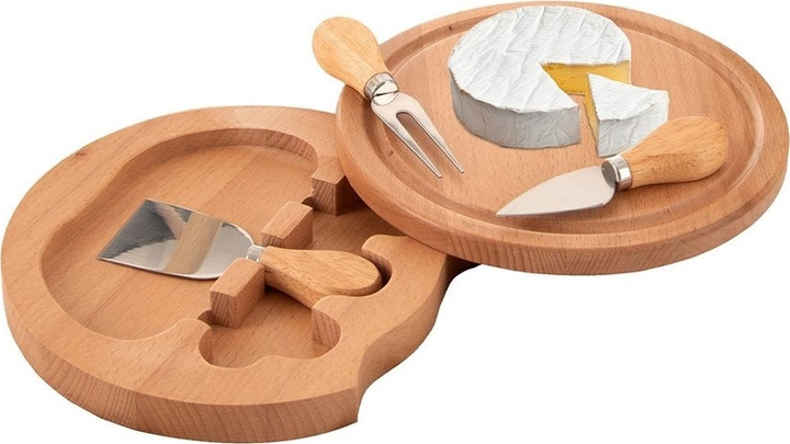Deska do serów Orion drewniana rozkładana i 3 noże 21.5 x 4 cm (8592381180294) - obraz 9