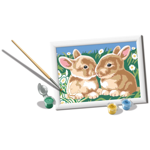 Картина за номерами Ravensburger CreArt Пухнасті кролики (4005556235636) - зображення 3