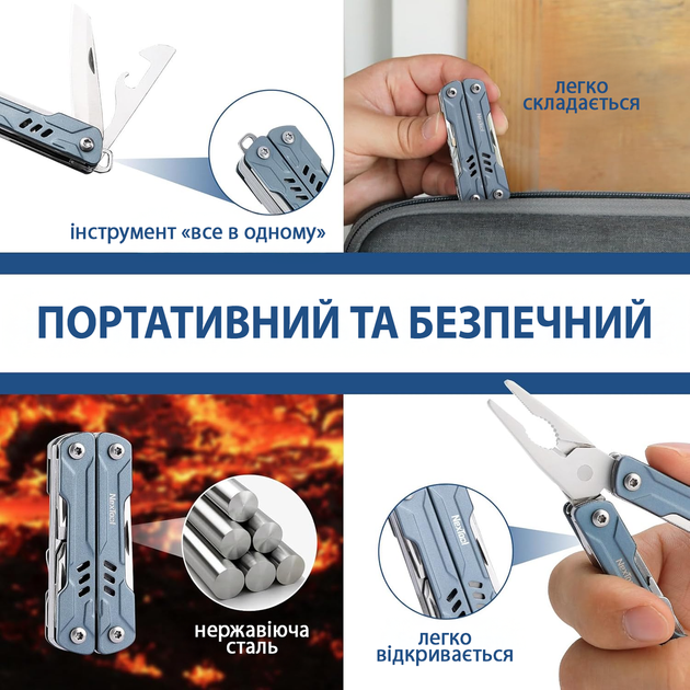 Мультитул NexTool Mini Sailor S11 (NE20156F) универсальный легкий