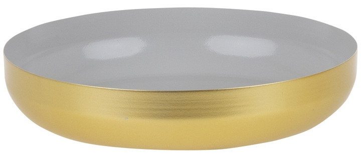 Декоративна миска My Home Soft Gold Grey 25 x 25 x 5 см (5907078435794) - зображення 1