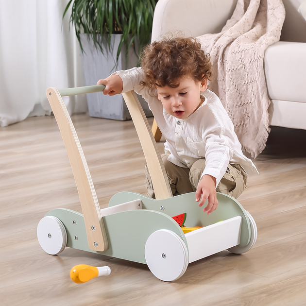 Chodzik Viga PolarB Mini Mover Drewniany wózek 44077 Mint (6971608440779) - obraz 5