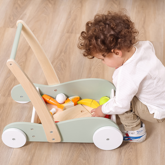 Chodzik Viga PolarB Mini Mover Drewniany wózek 44077 Mint (6971608440779) - obraz 6