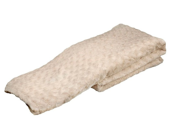 Покривало на ліжко Smukee Home хутряне двостороннє бежеве 200 x 220 см (5901619997666) - зображення 1