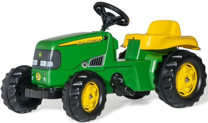 Traktor na pedałach Rolly Toys Kid John Deere z przyczepą Zielono-żółty (4006485012190) - obraz 2