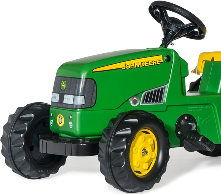 Traktor na pedałach Rolly Toys Kid John Deere z przyczepą Zielono-żółty (4006485012190) - obraz 4