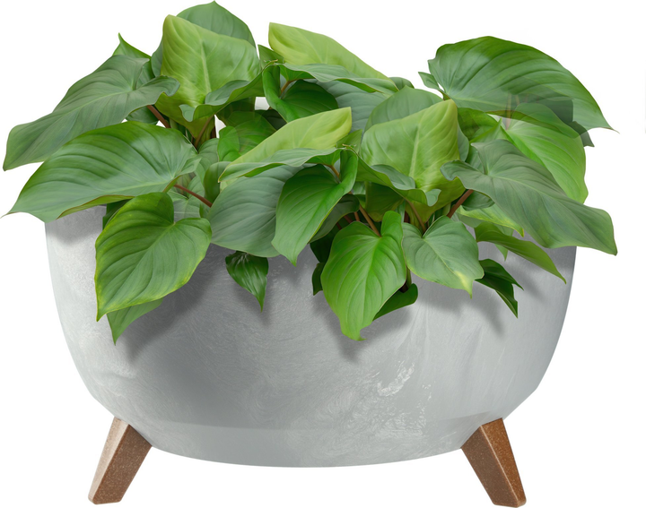Doniczka na nóżkach Kadax z wkładką na dno Szary 47 cm (5903699495988) - obraz 1