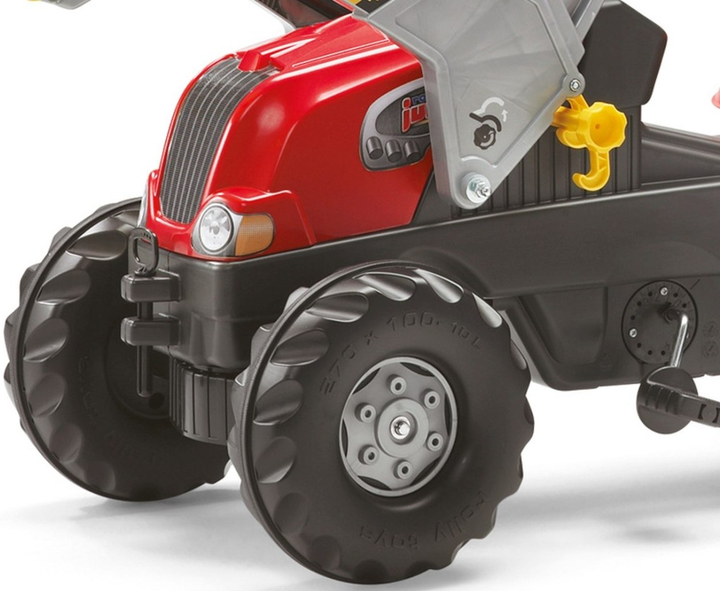 Traktor na pedałach Rolly Toys Junior RT z przyczepą i łyżką Czerwony (4006485811397) - obraz 4