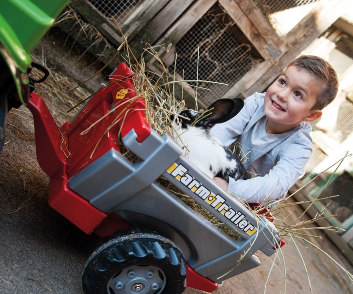 Traktor na pedałach Rolly Toys Junior RT z przyczepą i łyżką Czerwony (4006485811397) - obraz 10