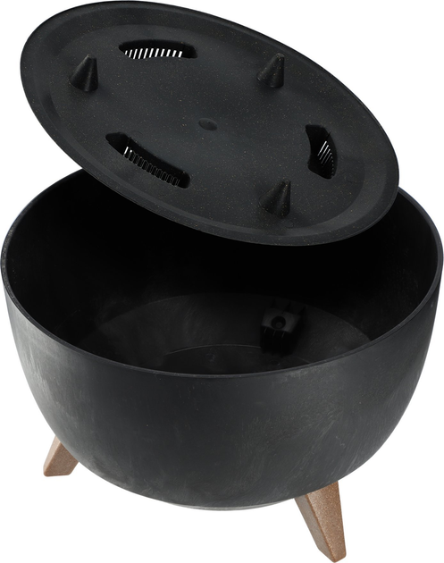 Doniczka na nóżkach Kadax z wkładką na dno Czarny 33 cm (5903699496015) - obraz 5