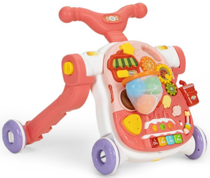 Ходунки Huanger HE0817 by Multistore EcoToys 4 в 1 Товкач Навчальний столик Самокат Толокар (5905817000074) - зображення 1