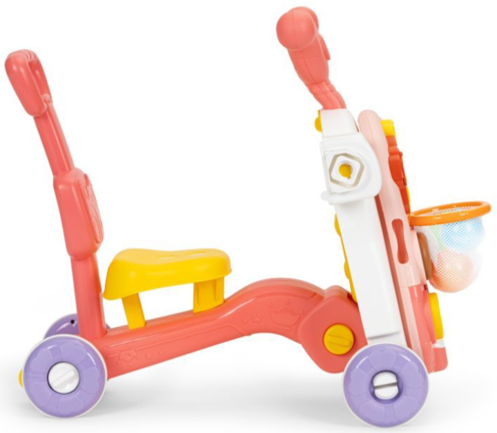 Ходунки Huanger HE0817 by Multistore EcoToys 4 в 1 Товкач Навчальний столик Самокат Толокар (5905817000074) - зображення 8