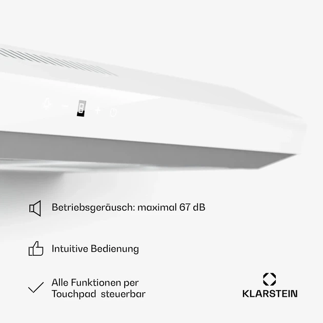 Настенная вытяжка Klarstein Contempo Neo Вытяжка 90см для кухни с подсветкой 80 Вт 175 м3/ч - Фото 7 Настенная вытяжка Klarstein Contempo Neo Вытяжка 90см для кухни с подсветкой 80 Вт 175 м3/ч - изображение 7