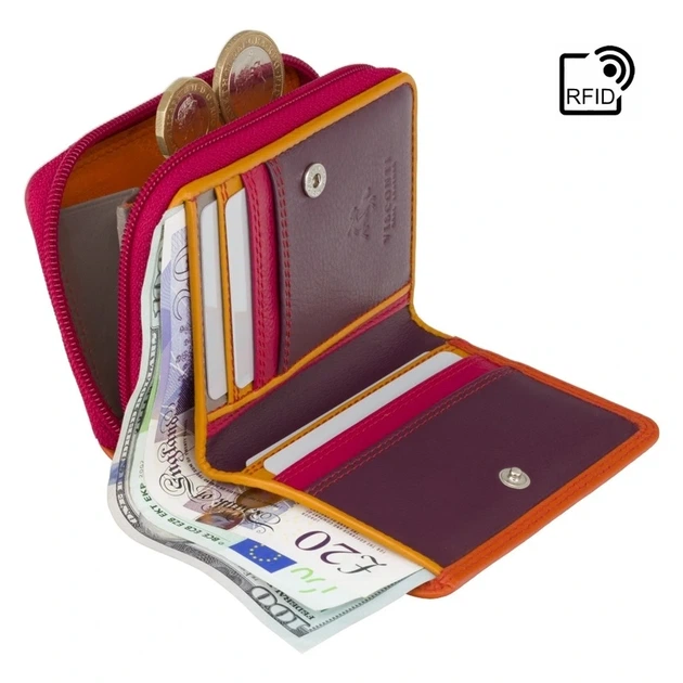 Гаманець жіночий Visconti RB53 Hawaii с RFID (Orange Multi) - Фото 4 Гаманець жіночий Visconti RB53 Hawaii с RFID (Orange Multi) - изображение 4