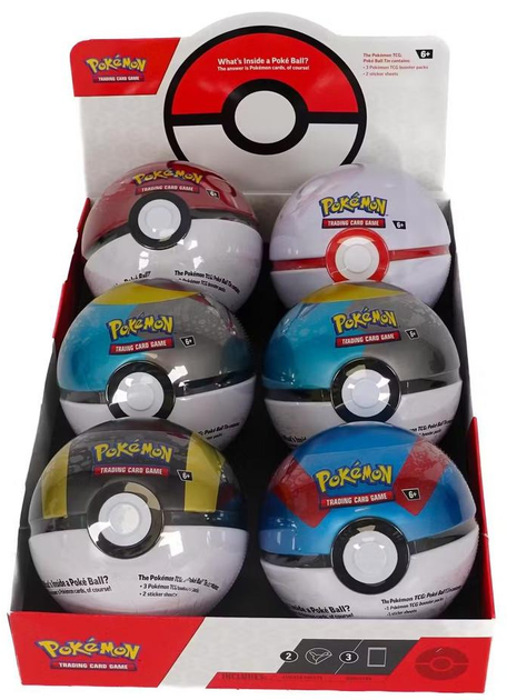 Набір карток колекційних Pokemon TCG Poke Ball Tin 2025 6 шт Випадкові коліри (ZES196214117792) - зображення 1